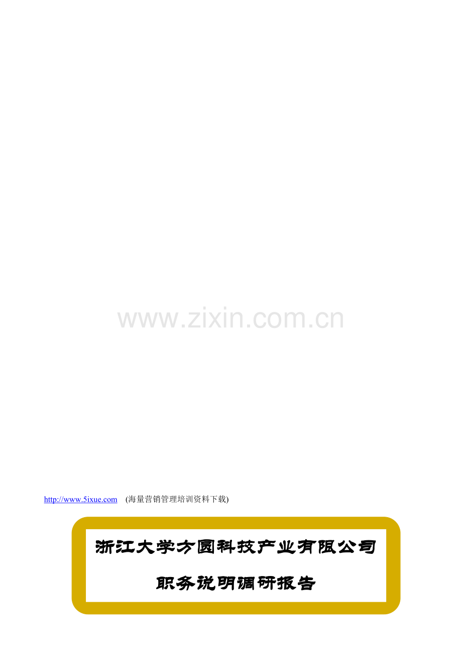 某有限公司职务说明调研报告.doc_第1页