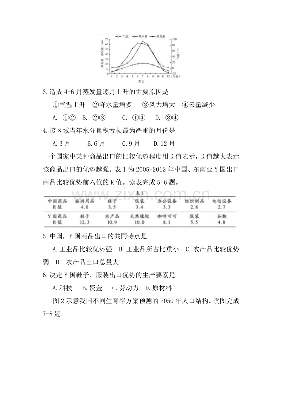 2015年福建省高考文科综合地理部分试题word版.doc_第2页