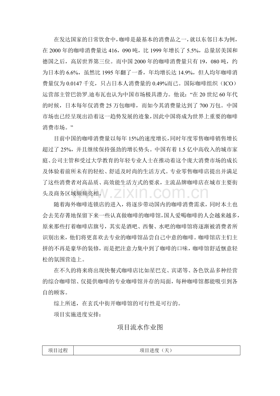 咖啡馆投资方案和经营计划书.doc_第3页