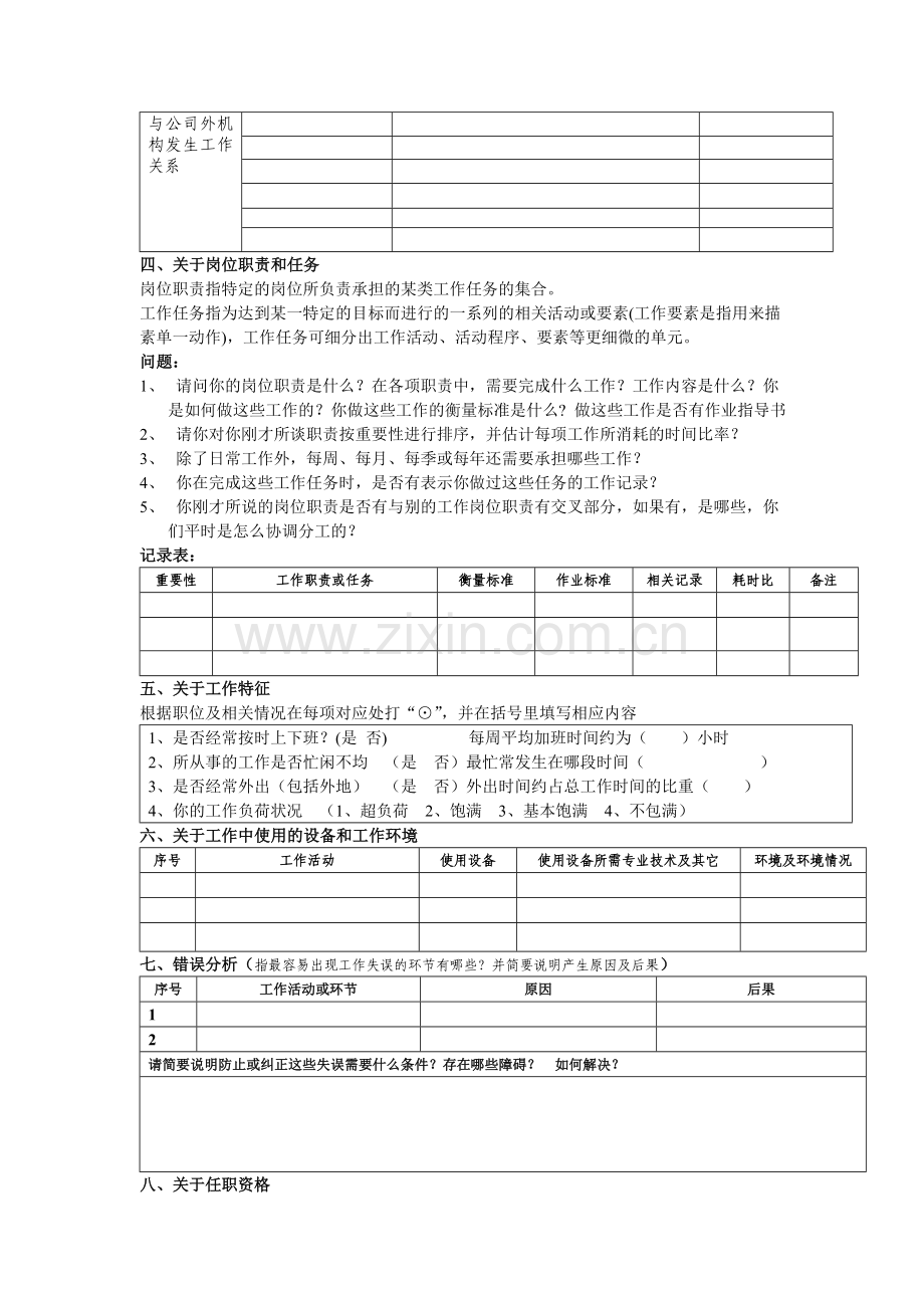 表单：岗位评价结构化访谈提纲及记录表.doc_第2页