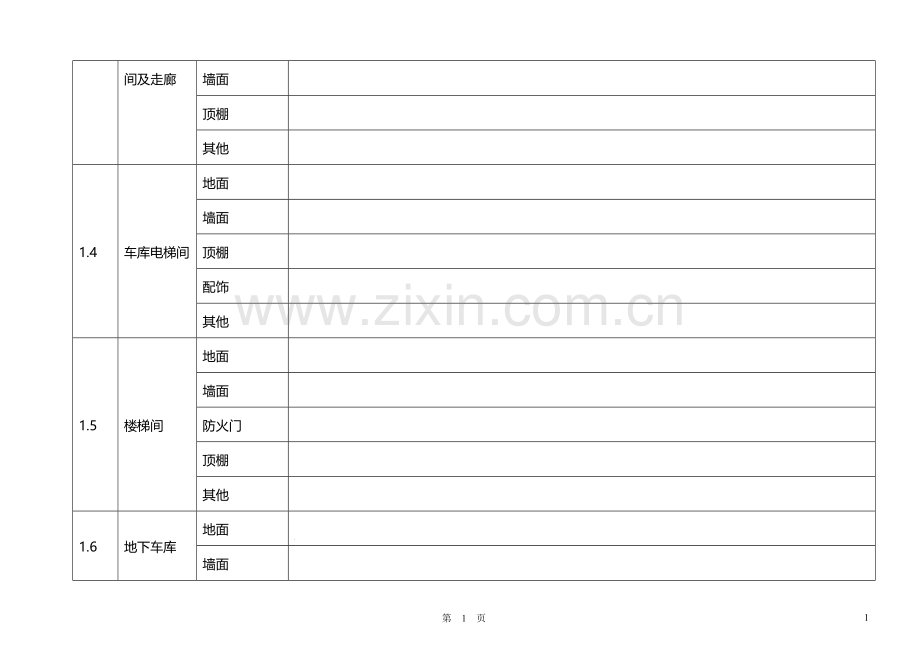 酒店管理调研--装修调研——酒店与酒店公寓装修调研表2015.docx_第2页