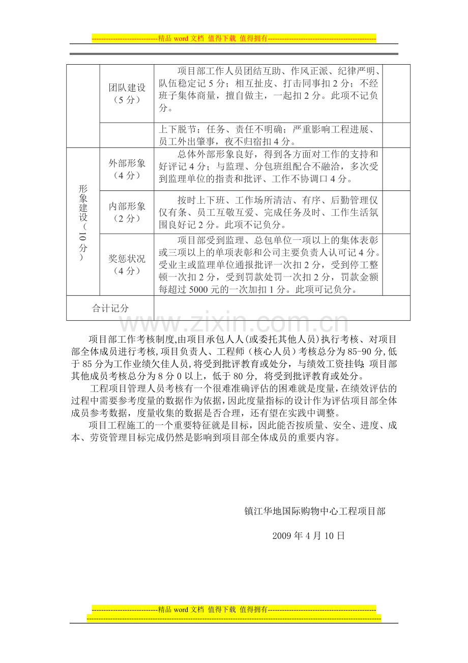 项目经理工作绩效考核.doc_第2页