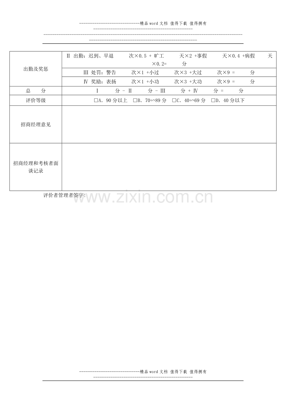 招商专员岗位说明书表格版.doc_第3页