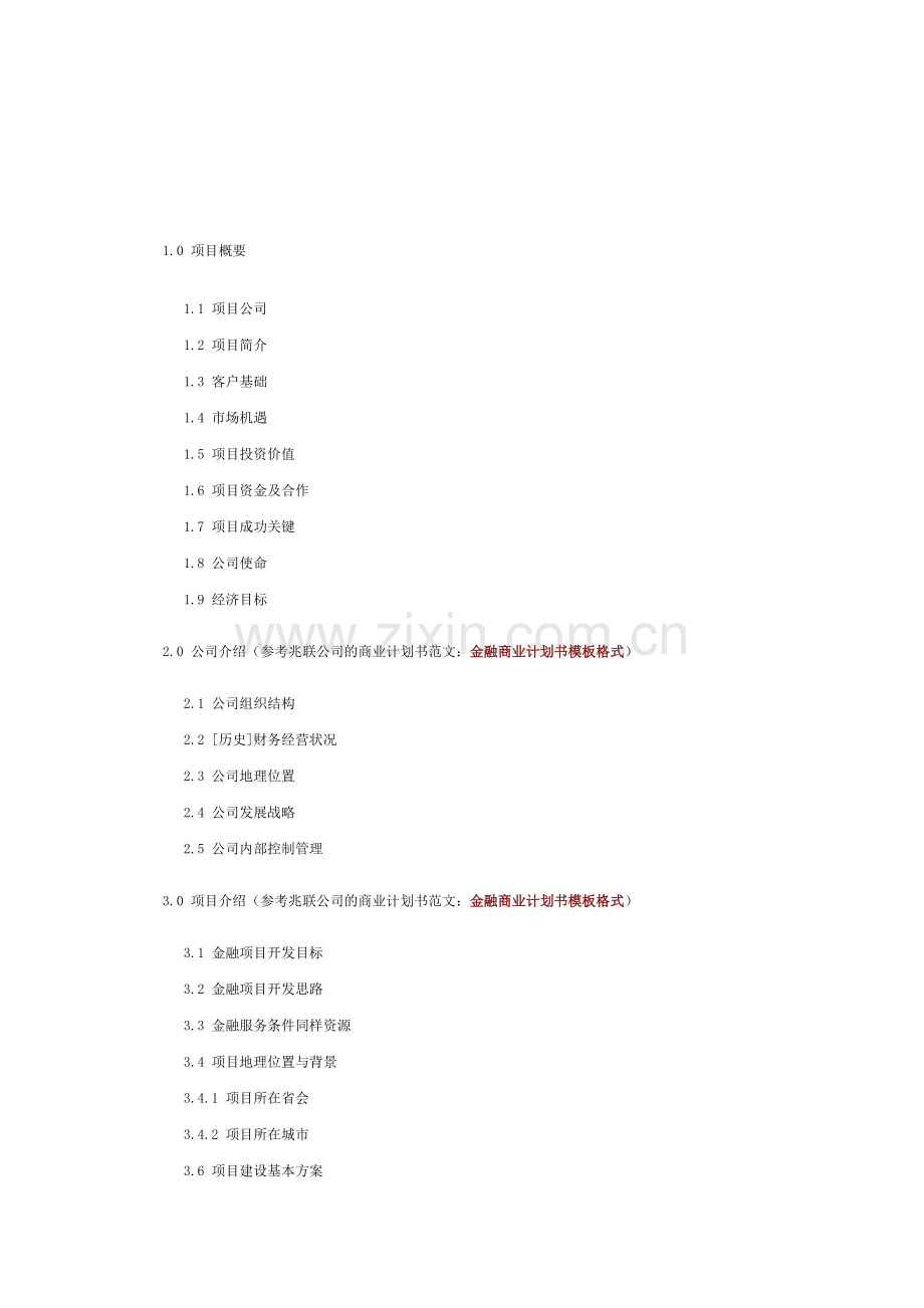 金融商业计划书模板.doc_第2页