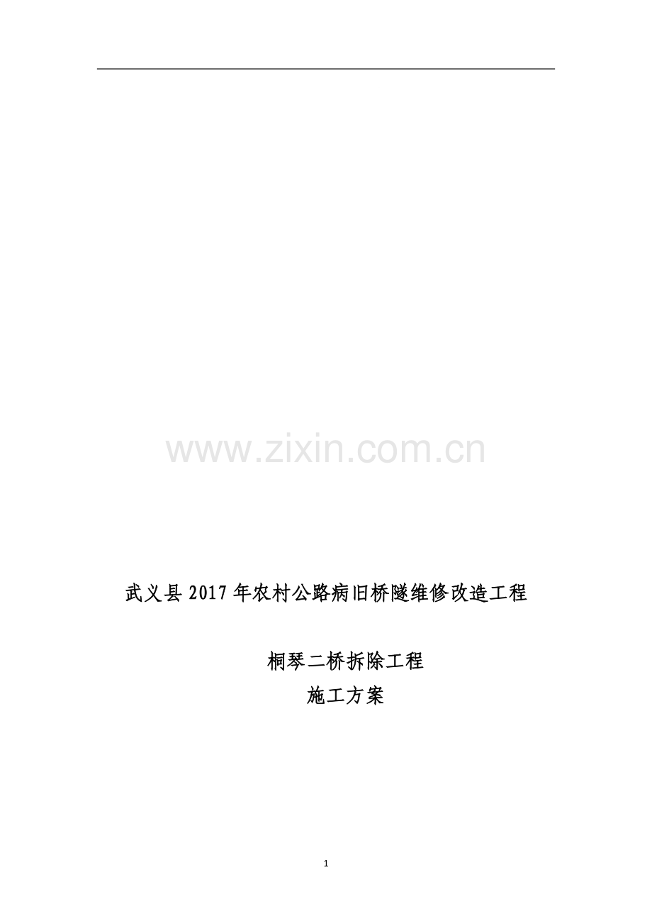 桐琴桥桥梁拆除方案.doc_第1页