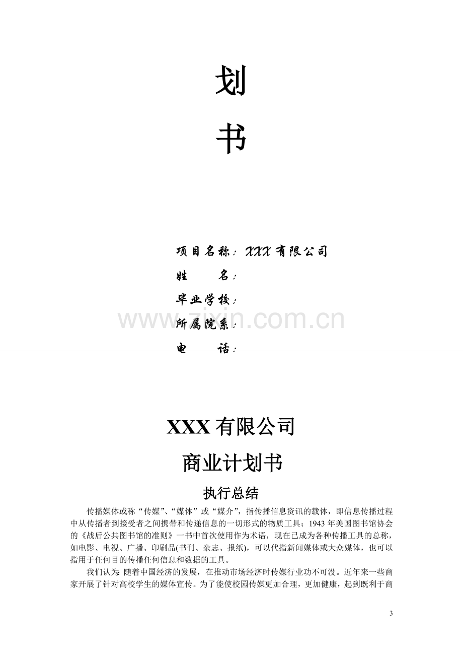 XXX公司商业计划书.doc_第2页