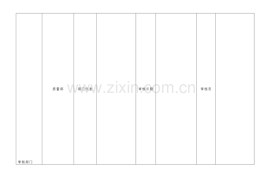 2012质量部体系审核检查表.doc_第1页