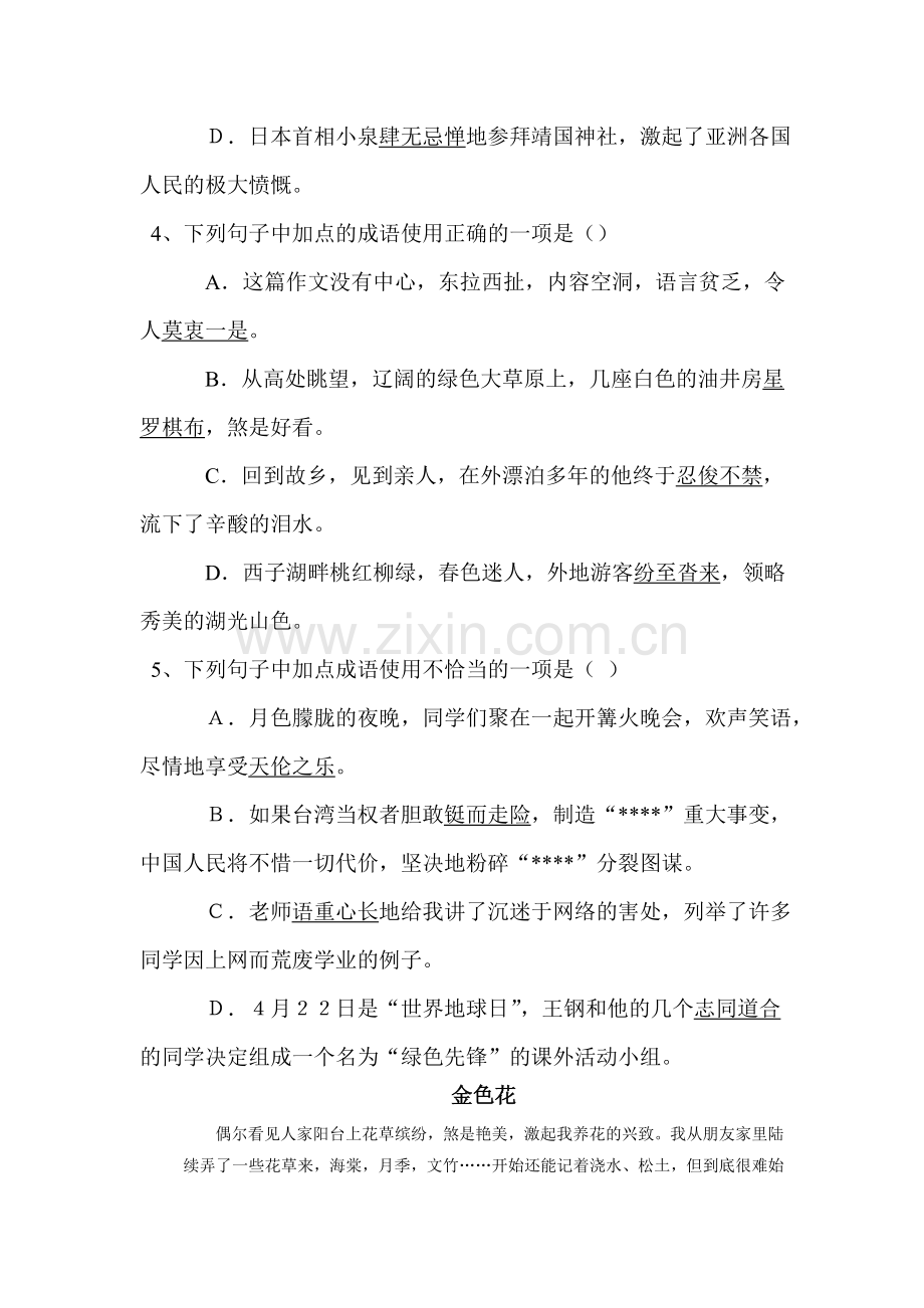 2016届九年级语文下册知识点专项练习22.doc_第2页