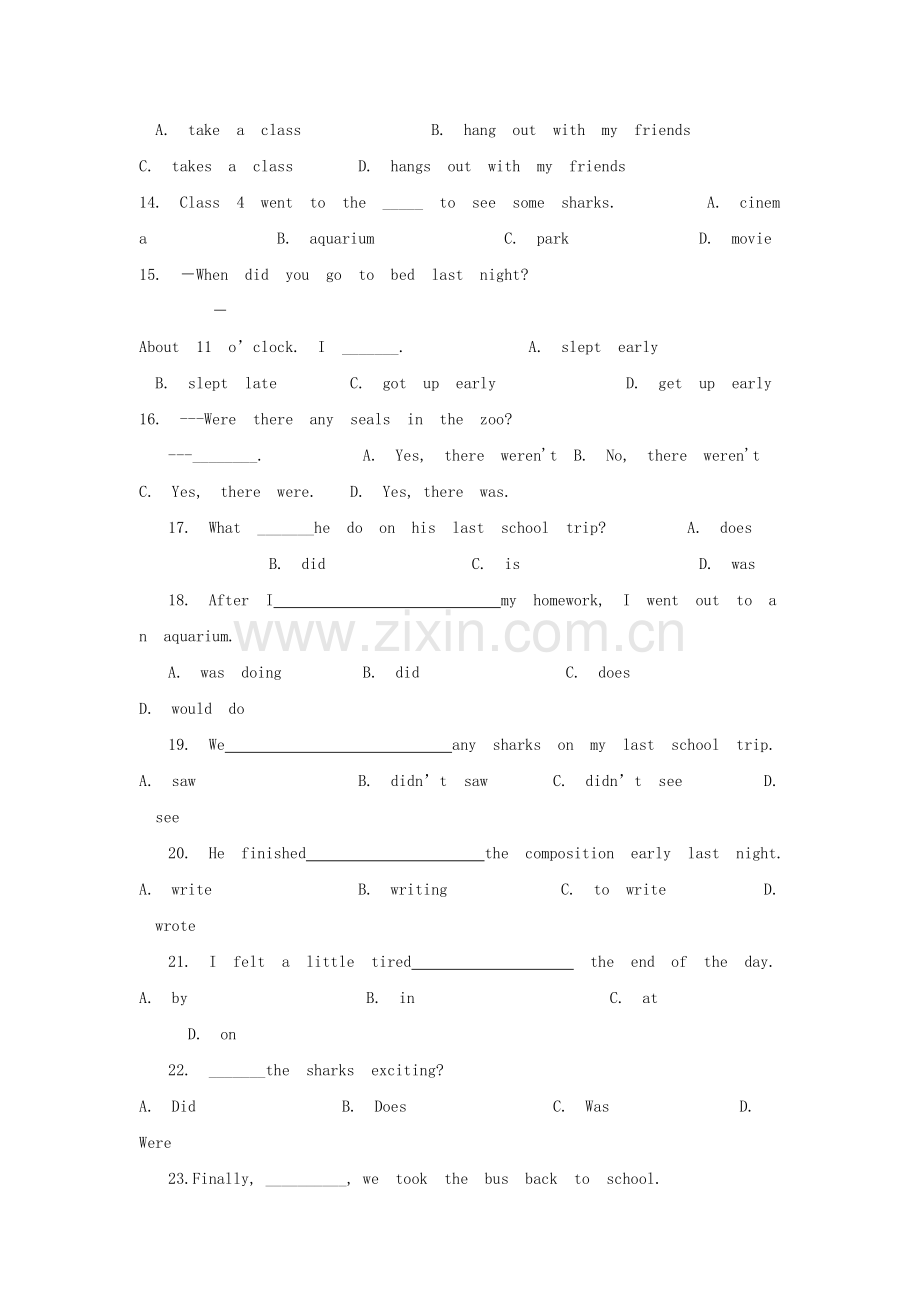 2015-2016学年七年级英语下册单元测试题15.doc_第3页