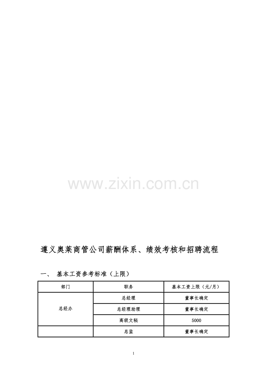 商管公司薪酬体系、绩效考核和招聘流程.doc_第1页