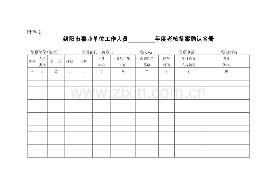 2011年度事业单位年度考核用表..doc_第3页