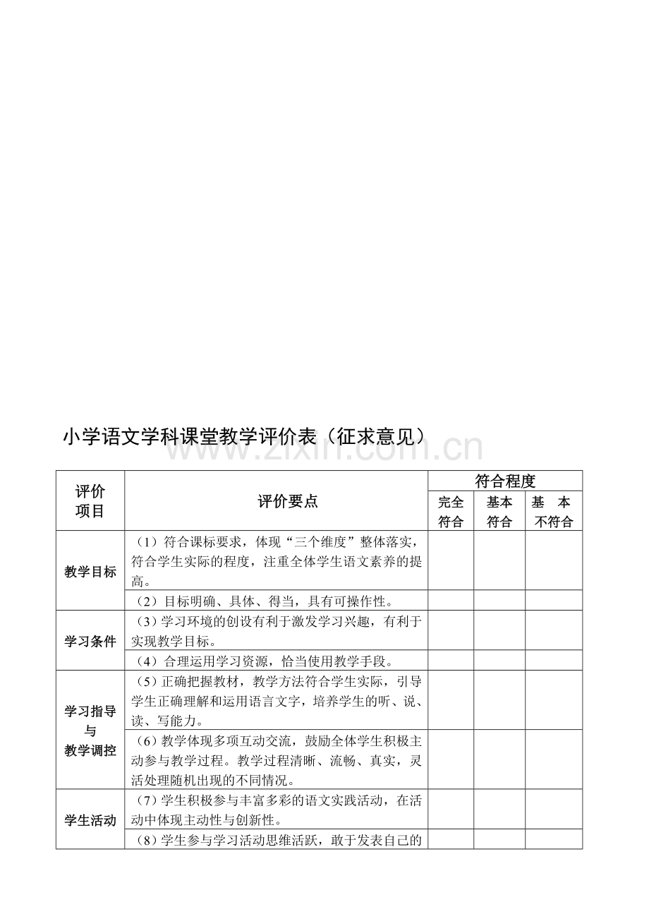 各学科课堂教学评价表.doc_第1页