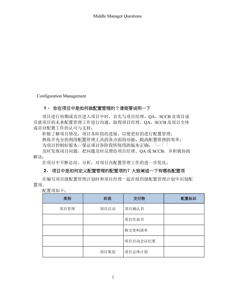 CM配置管理员访谈问题答案.doc_第1页