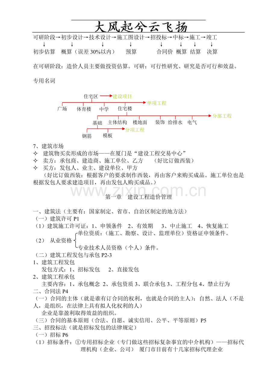 Tfgnqj全国造价员资格考试笔记.doc_第2页