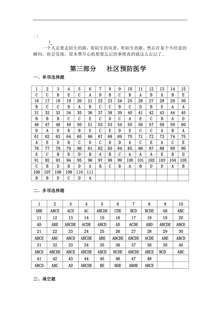 jedjox全-科医师岗位培训试题(4-社区预防医学)答案.doc_第1页