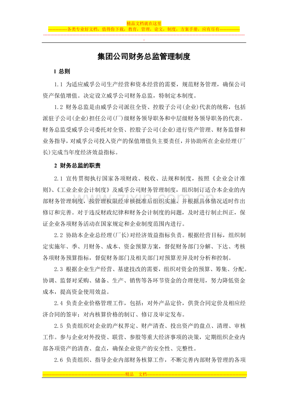 集团公司财务总监管理制度.doc_第1页