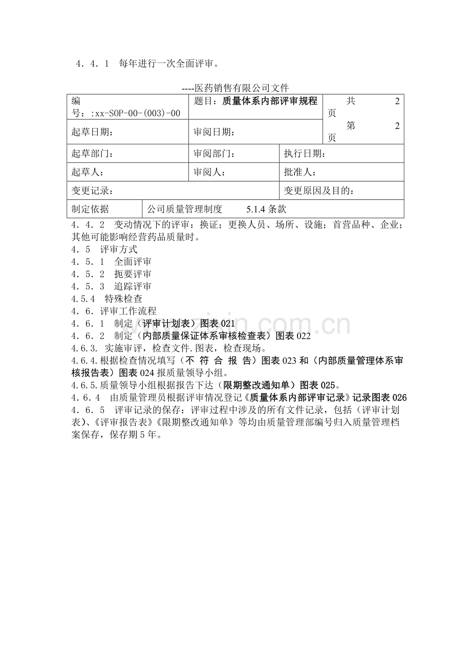 规程003质量体系内部评审规程.doc_第2页