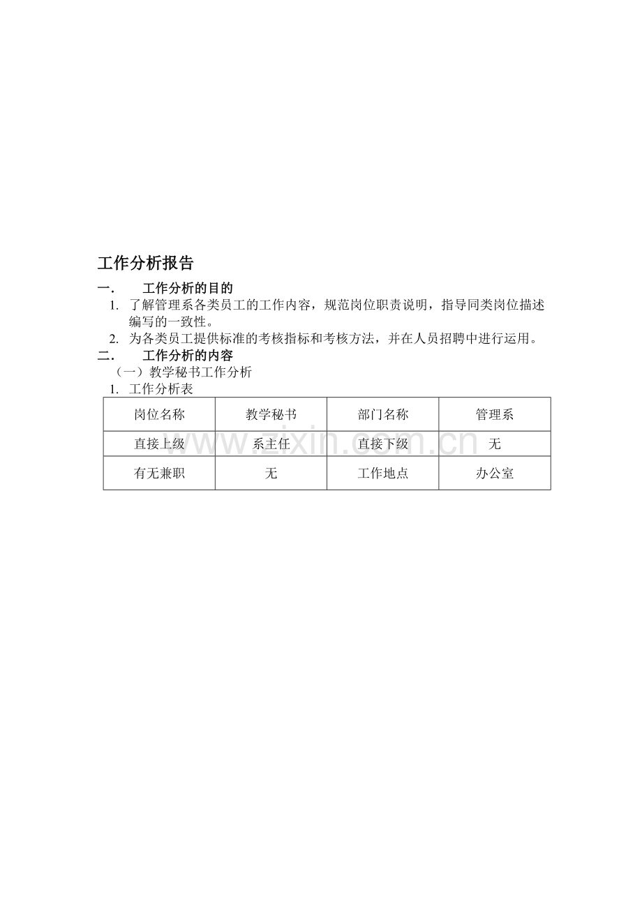 教学秘书工作分析报告.doc_第1页