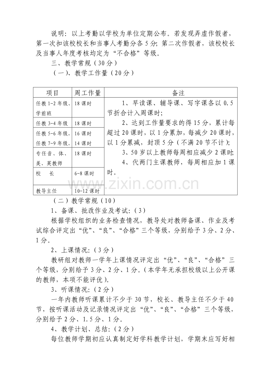 2009年芦阳学区教师绩效工资考核办法.doc_第3页