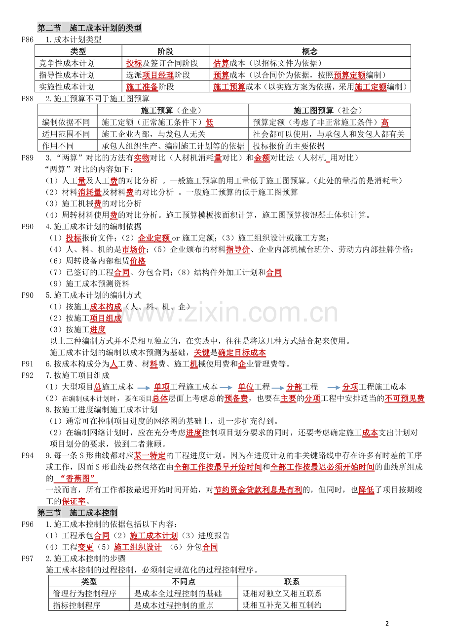 一建项目管理第2章建设工程项目成本控制.doc_第2页