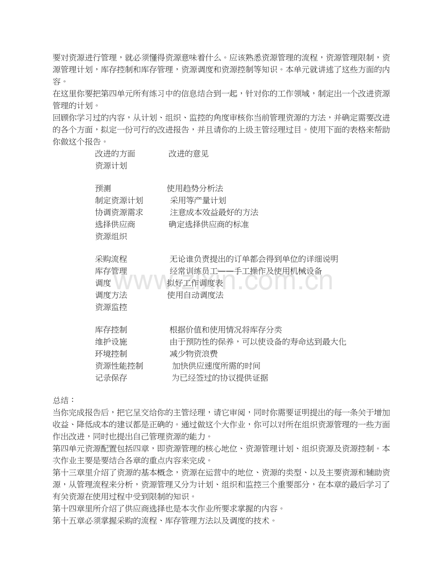 资源与运营管理作业问题答案总结.docx_第1页