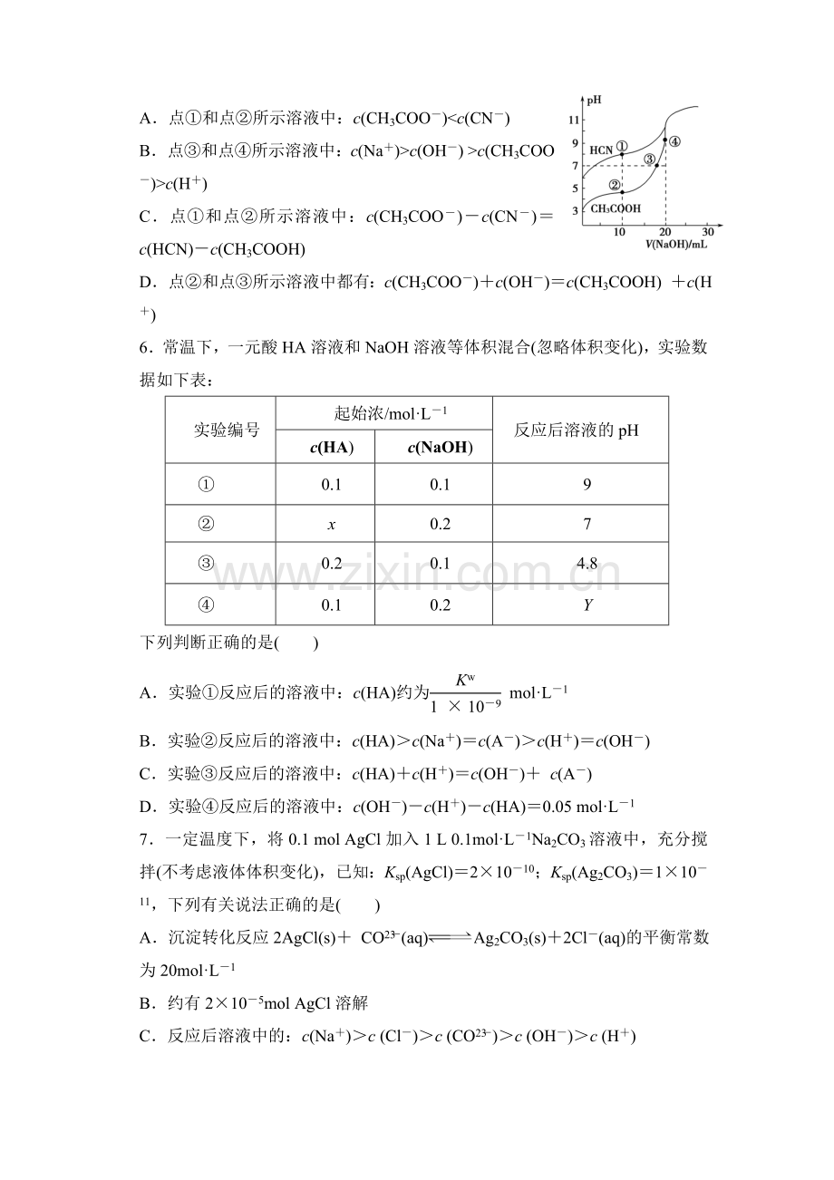 2016年江苏省高考化学知识点复习试题12.doc_第3页