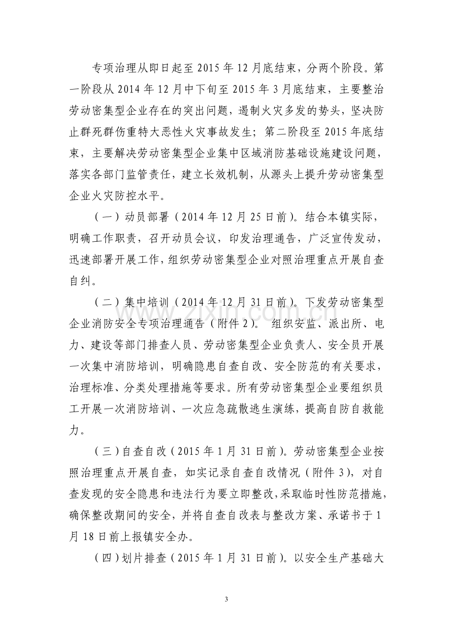 千灯镇劳动密集型企业消防安全专项治理工作方案.doc_第3页