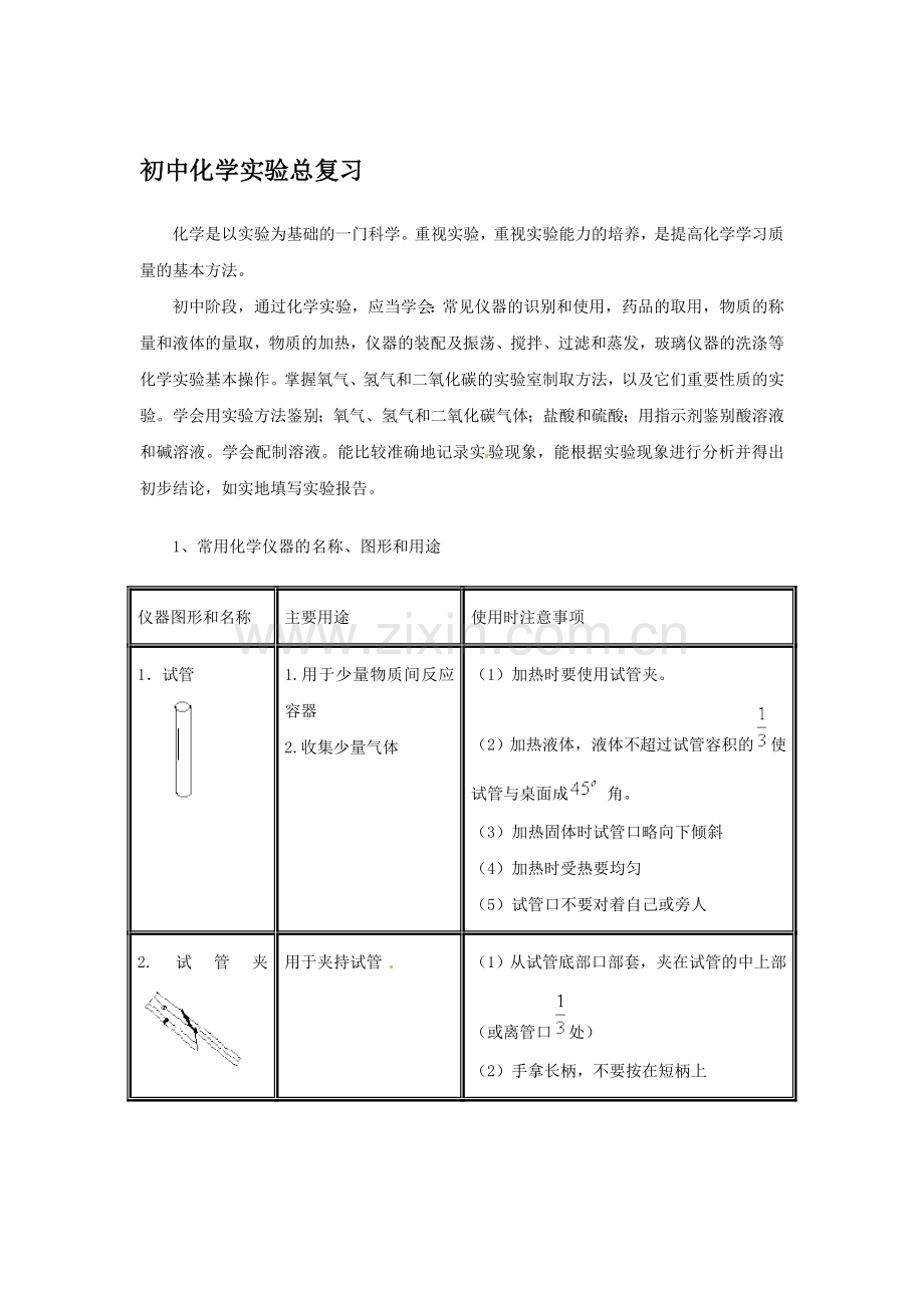 九年级化学下册实验专项训练题3.doc_第1页