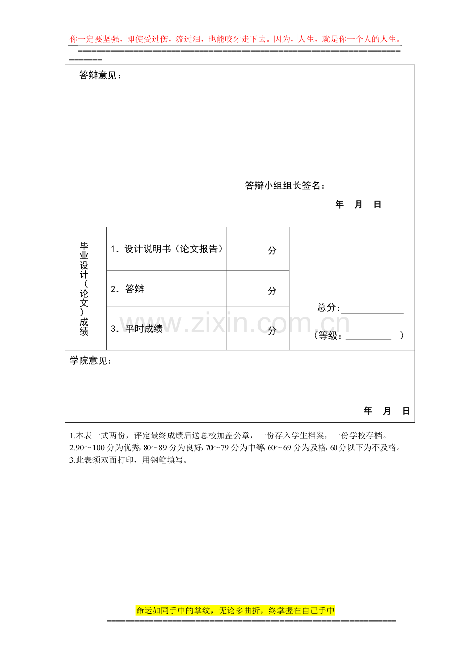 电大本科本科毕业设计(论文)成绩考核表..doc_第3页