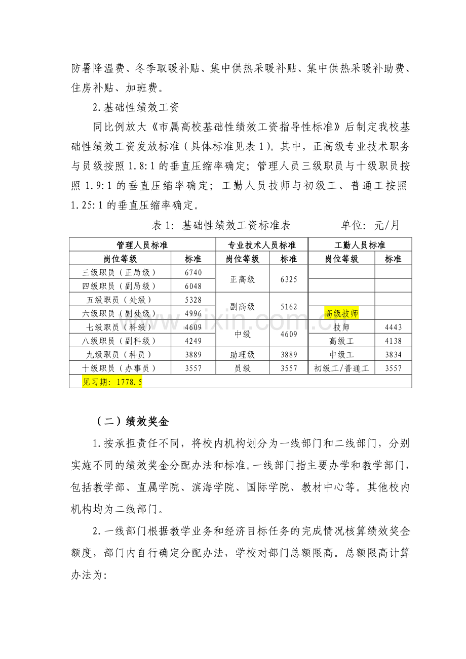 XX学校绩效分配办法.doc_第2页