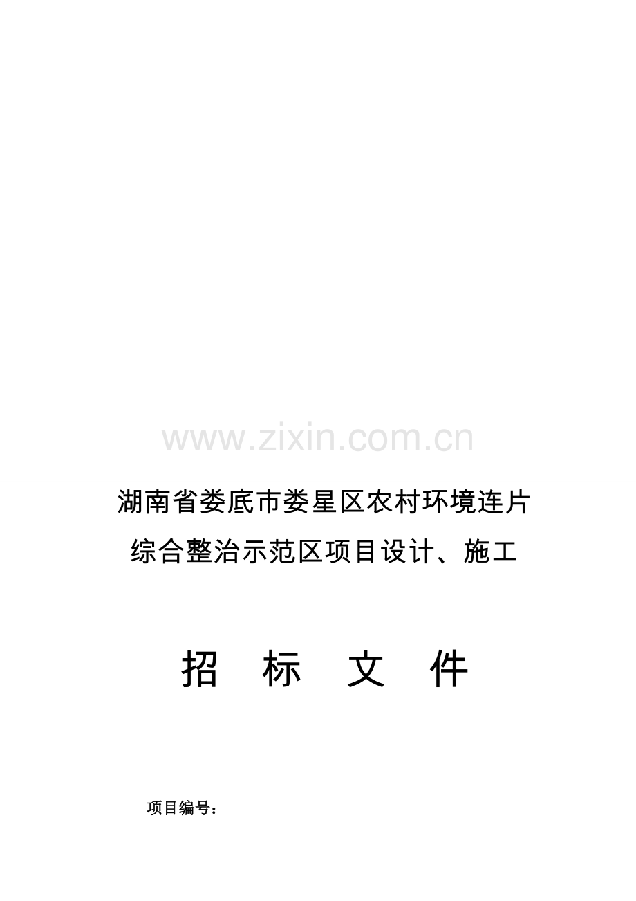 湖南省娄底市娄星区农村环境连片综合整治示范区项目设计、施工招标文件(新03.07).doc_第1页