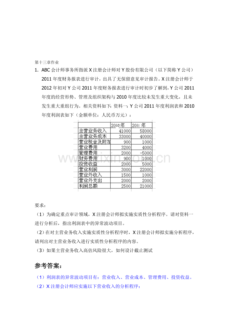 2014审计(下)主观题(答案).doc_第1页