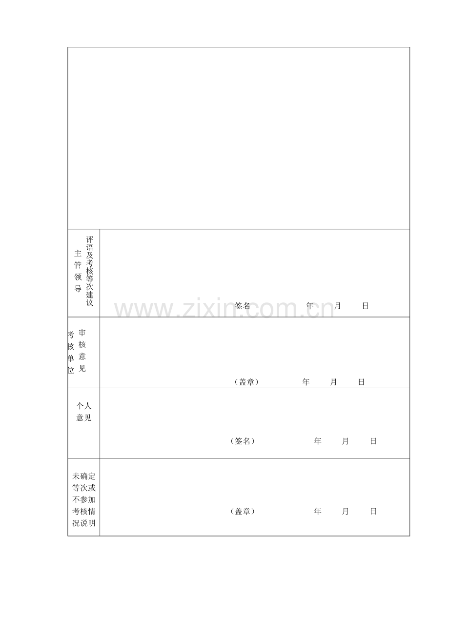 蚌埠市事业单位工作人员年度考核登记表..doc_第3页