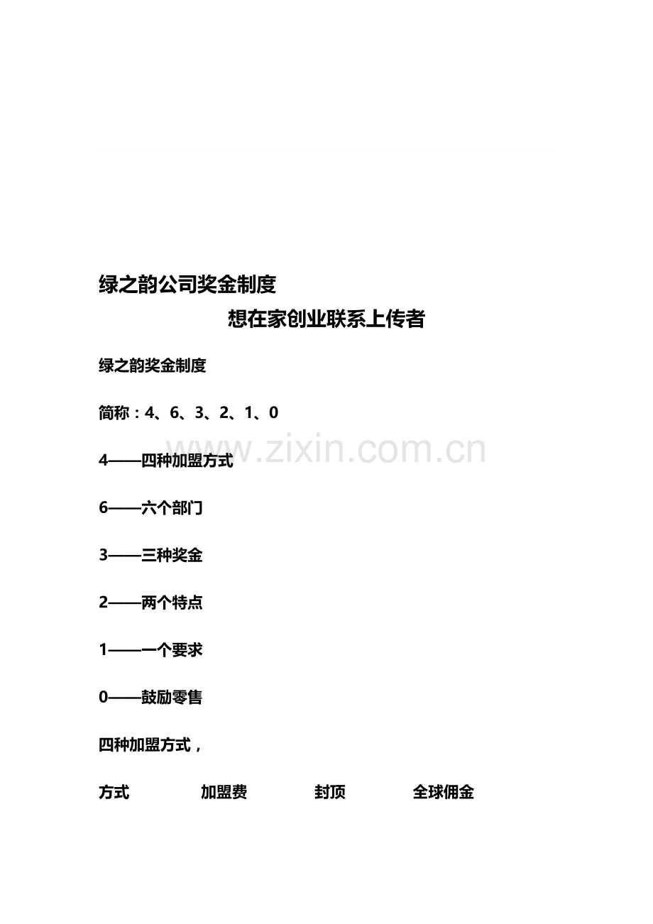 绿之韵公司奖金制度.doc_第1页