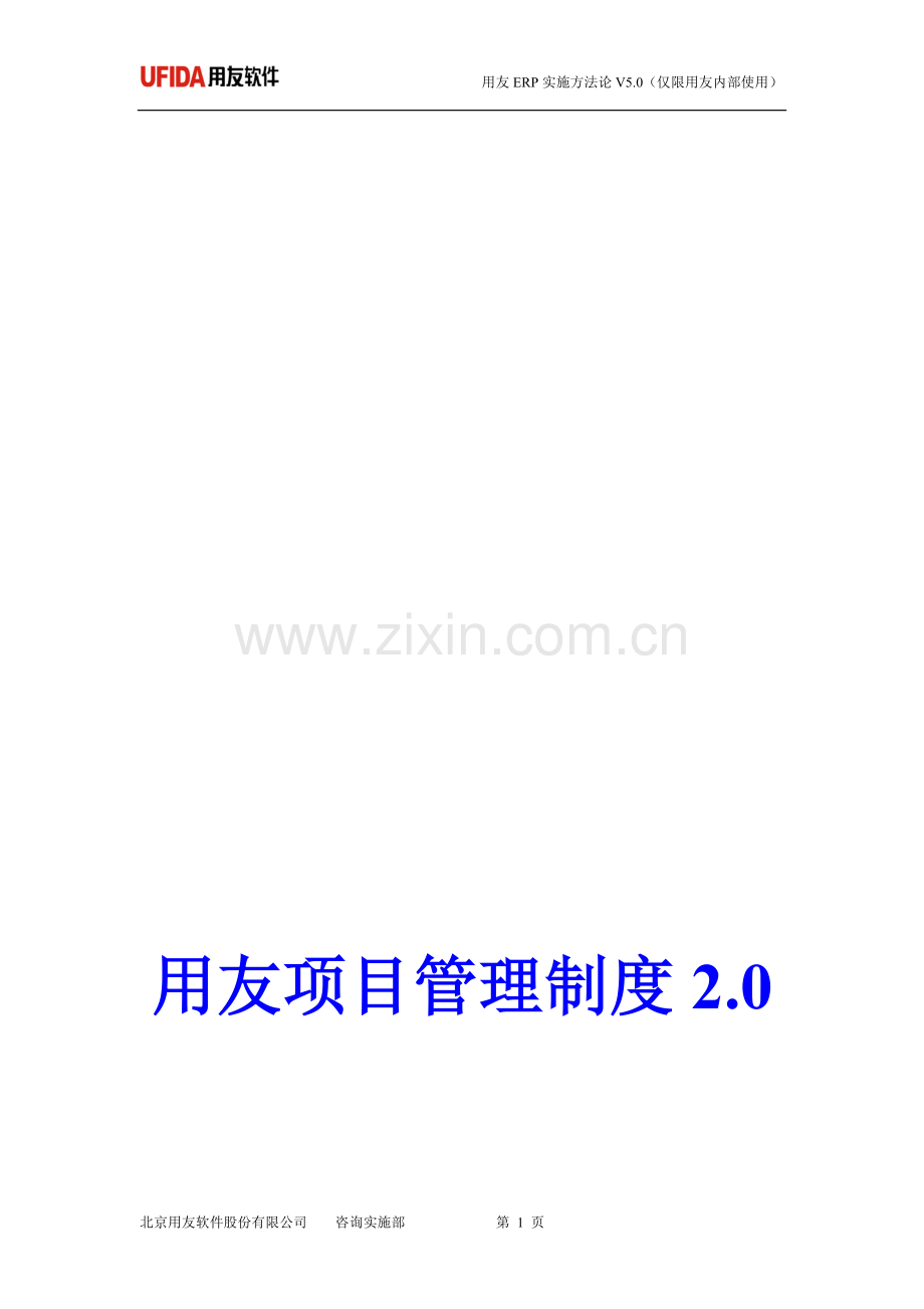 用友项目管理制度2.0.doc_第1页