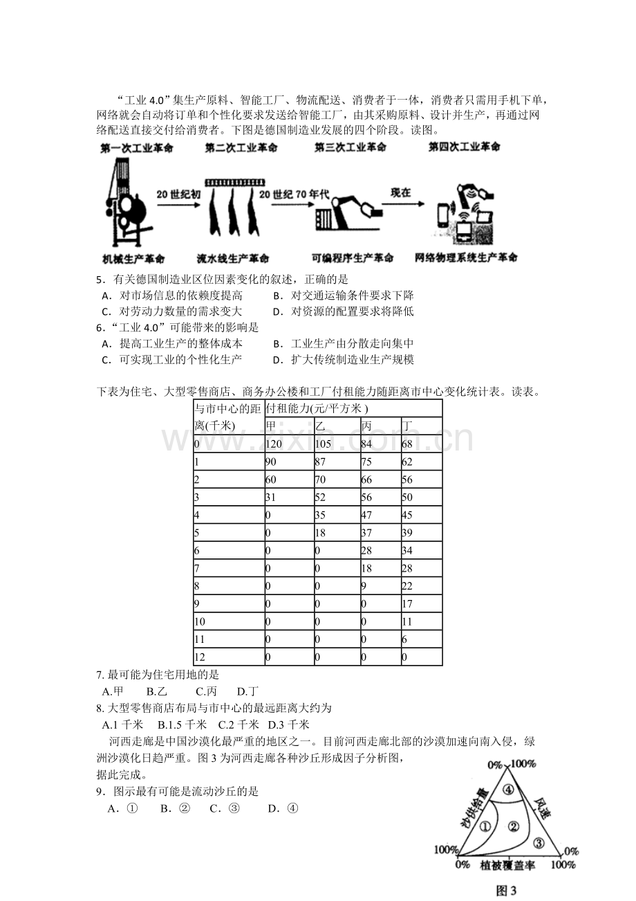 山东省烟台市2016届高三地理下册调研检测试题.doc_第2页