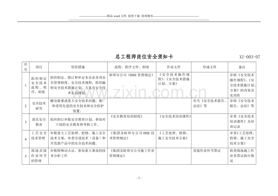 新能蚌埠分公司岗位安全须知卡汇总.doc_第3页