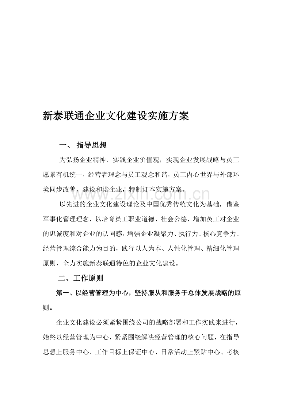 新泰联通企业文化建设方案.doc_第1页