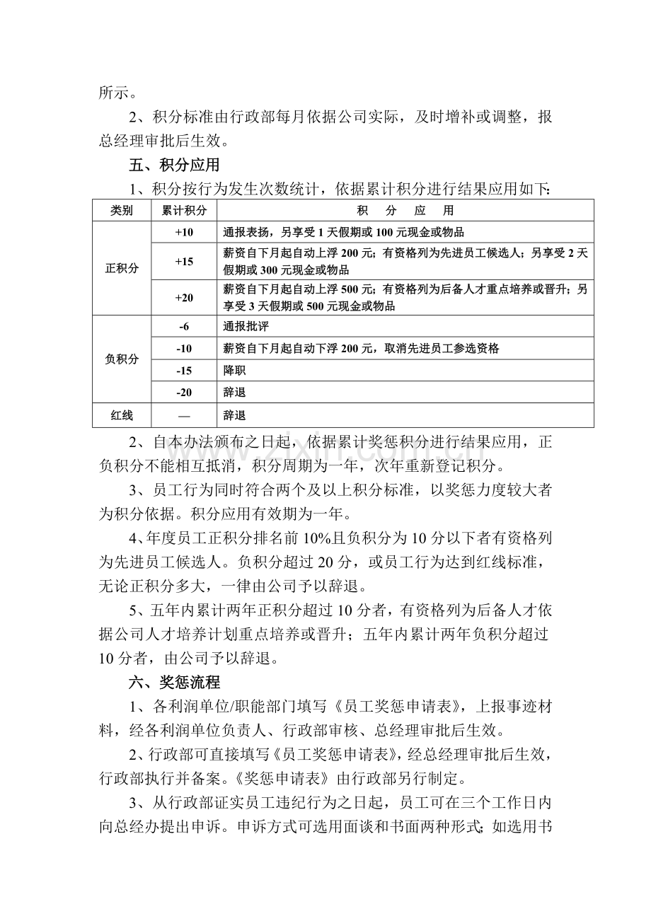 人力资源管理工具-奖惩积分管理办法.doc_第2页