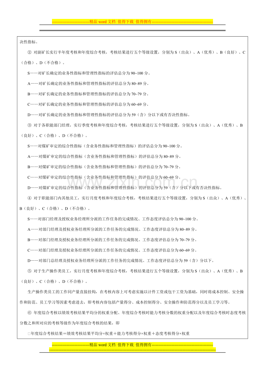 煤炭企业绩效考核制度-范本..doc_第3页