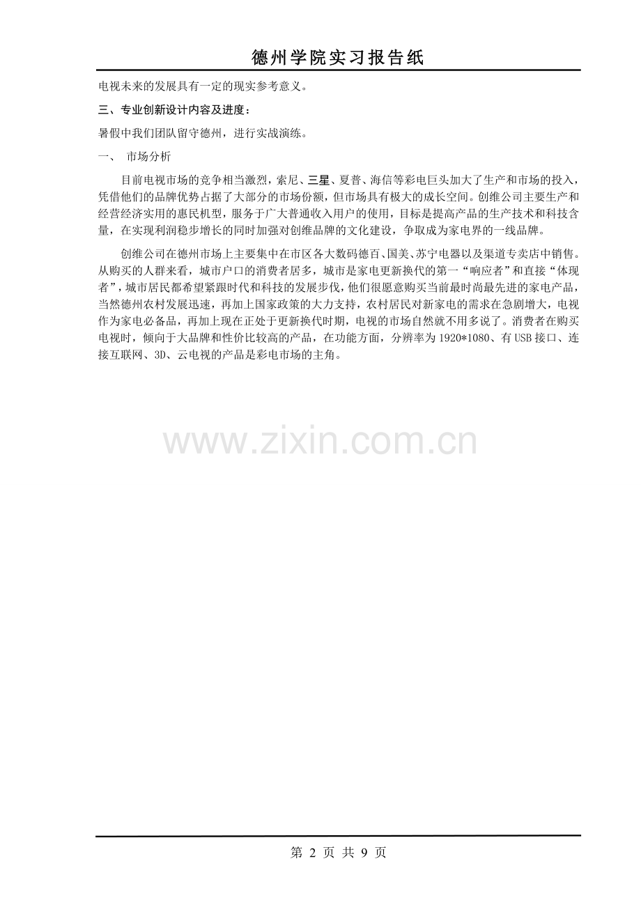 市场营销专业创新设计实践报告.doc_第2页