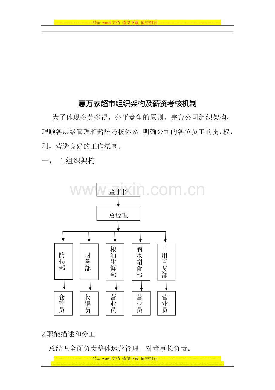 组织架构和薪资考核..doc_第1页