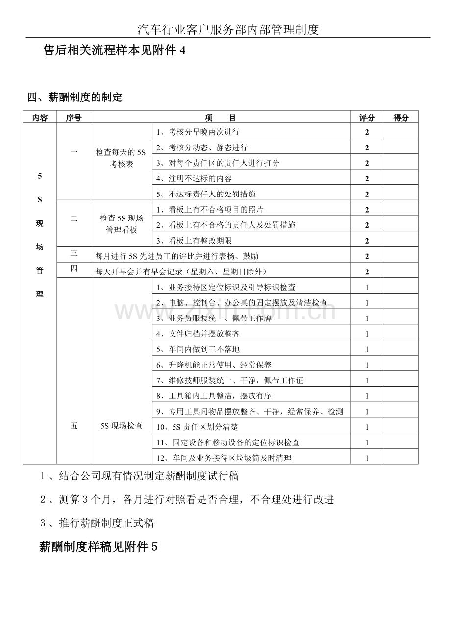 汽车行业客户服务部内部管理制度.doc_第3页