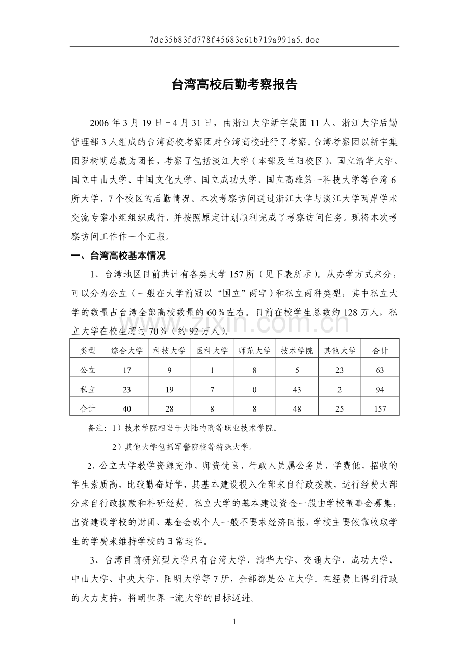 台湾高校后勤考察报告.doc_第1页