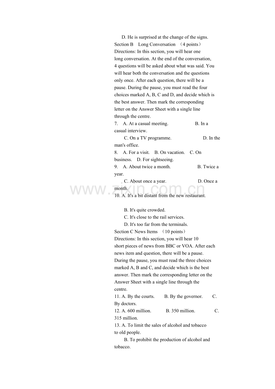 2006全国大学英语竞赛真题B.doc_第2页