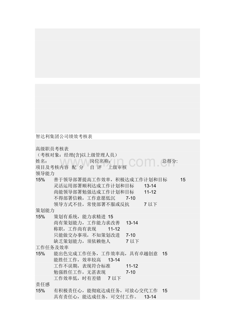 智达利集团公司绩效考核表.doc_第1页