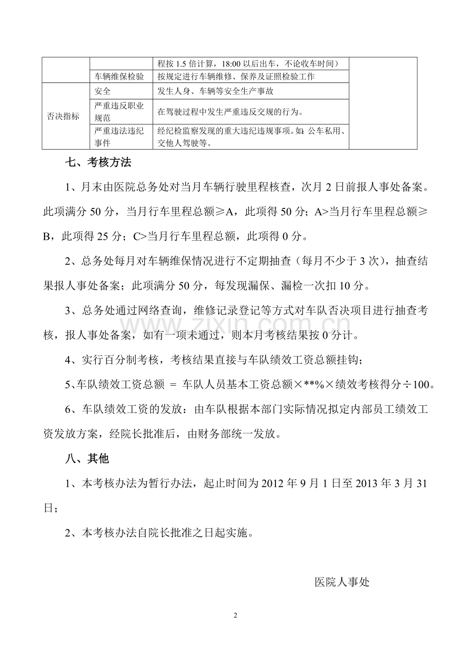 车队绩效考核简单办法.doc_第2页