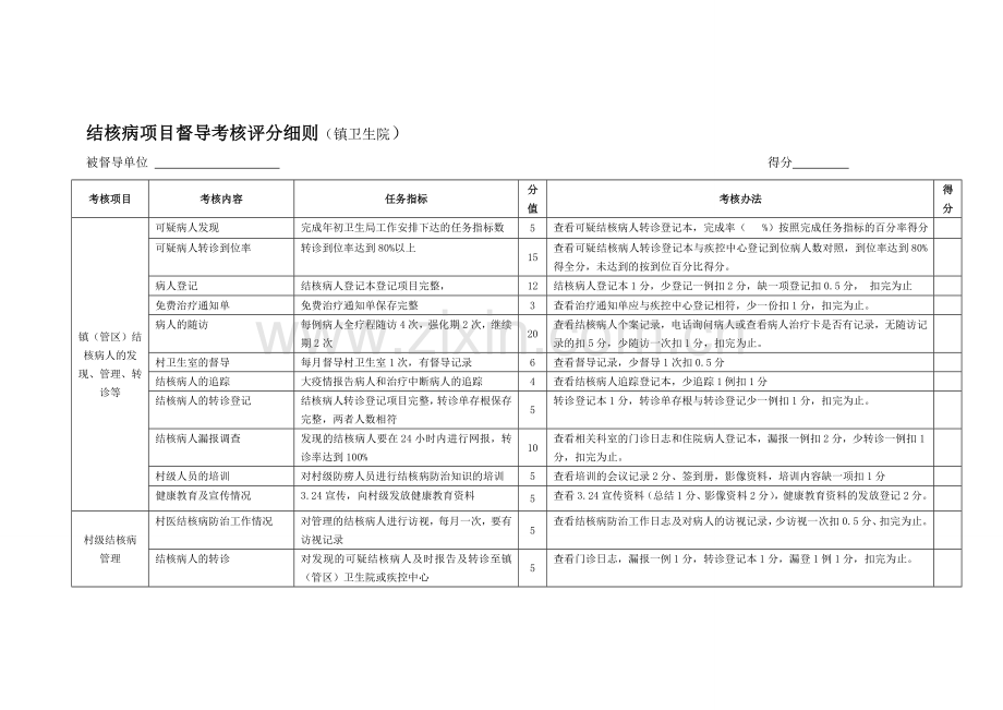 结核病督导考核细则..doc_第1页