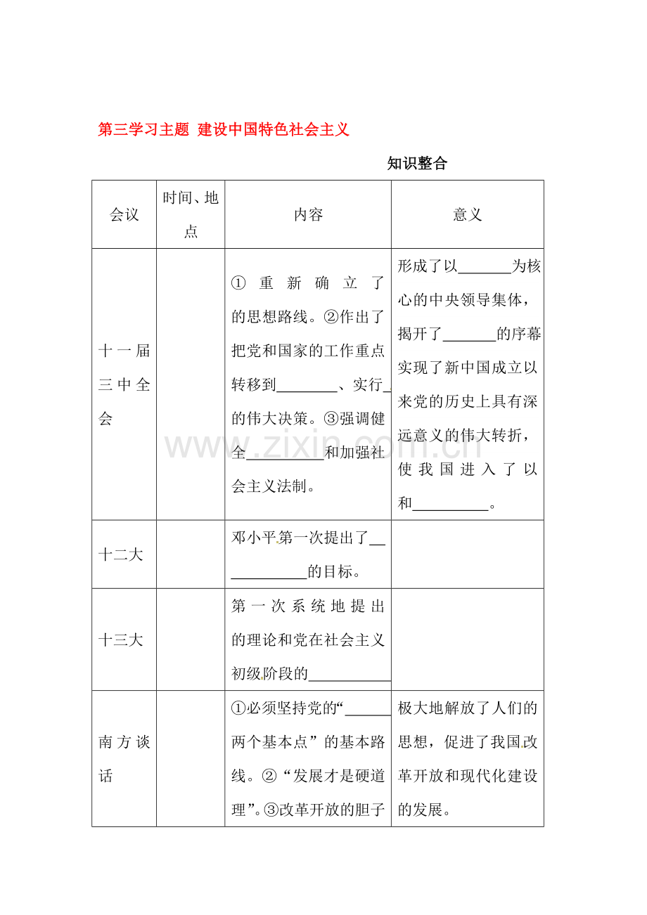 八年级历史下学期课时同步检测卷12.doc_第1页