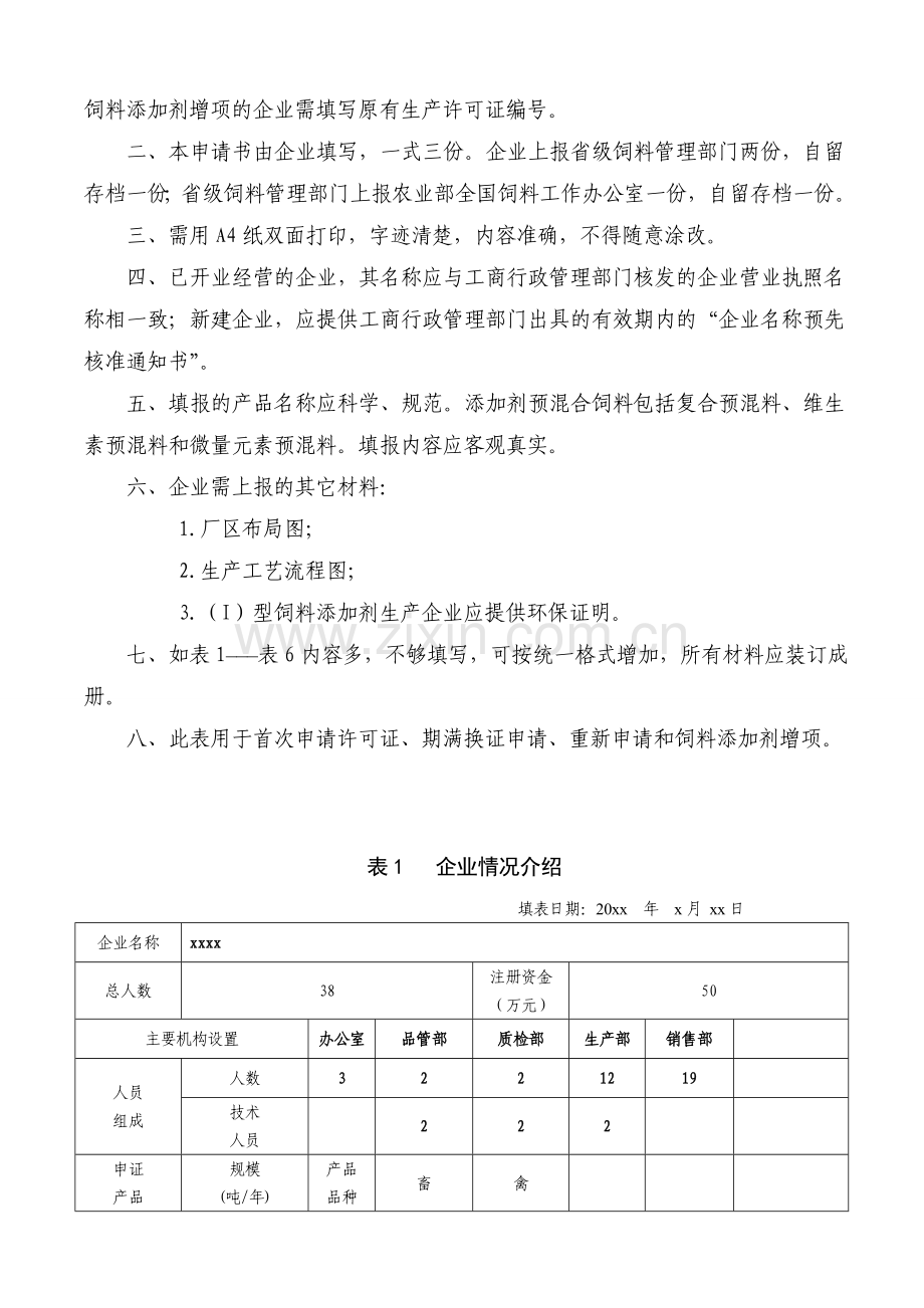 预混料验收材料(预混合饲料生产许可证申请书)-(1).doc_第3页